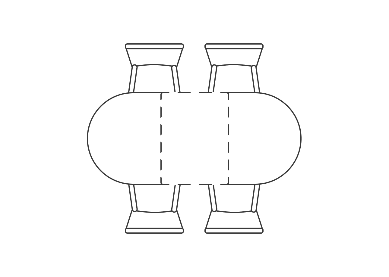 Круглый, раскладной, 4 места, без торцевых
